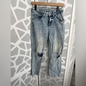 Rewash Distressed Blue Jeans for Women